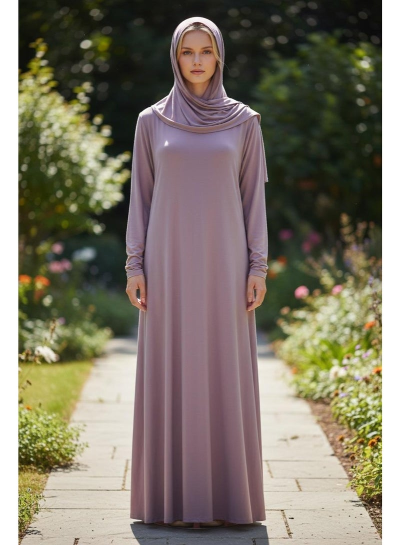 أزياء دي الترجمة إلى العربية:  **ثوب صلاة نسائي، عباءة إسلامية محتشمة بطول كامل، بأكمام طويلة، مريحة وأنيقة** - Image 2